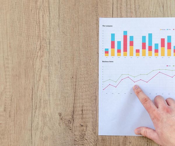 Business growth chart showing positive results and performance metrics