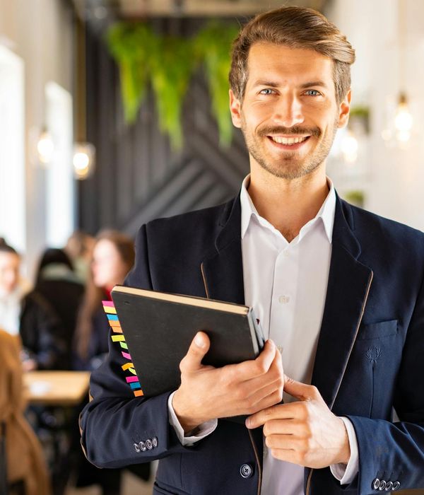 Professional business leader in modern office environment